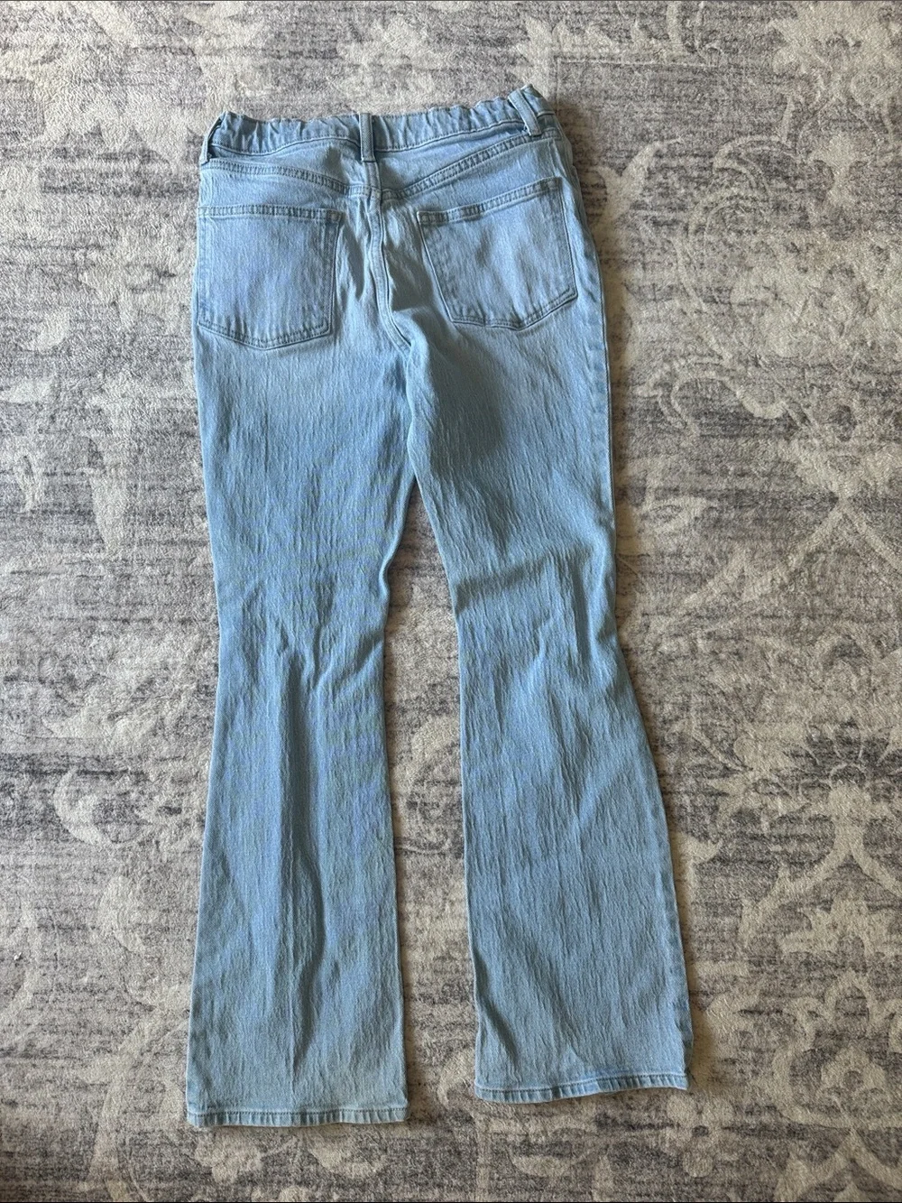 Old Navy Light Blue Flared Distressed Jeans